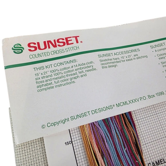 Vintage SUNSET “Following the Star” Counted Cross Stitch Christmas Stocking Kit - Picture 4 of 6